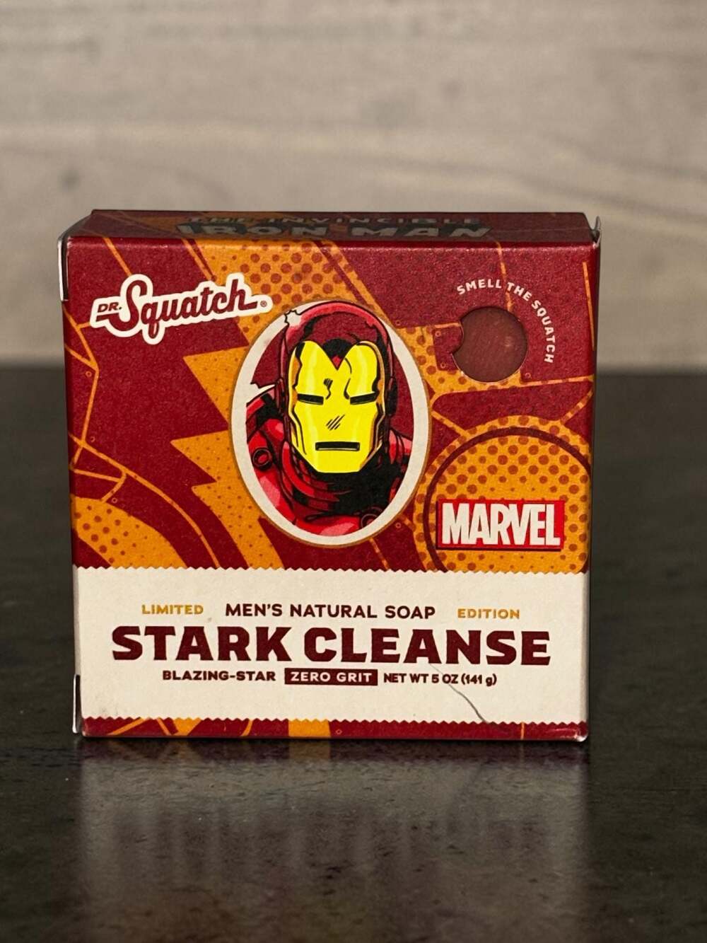 Dr. Squatch Marvel Iron Man Stark Cleanse Men's Natural Soap 5 oz